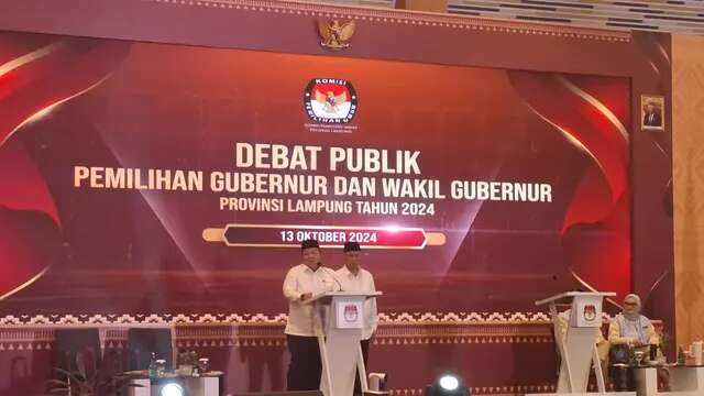 Debat Cagub Lampung, Arinal-Sutono Janji Bangun Jalur Kereta dari Pelabuhan Bakauheni ke P...