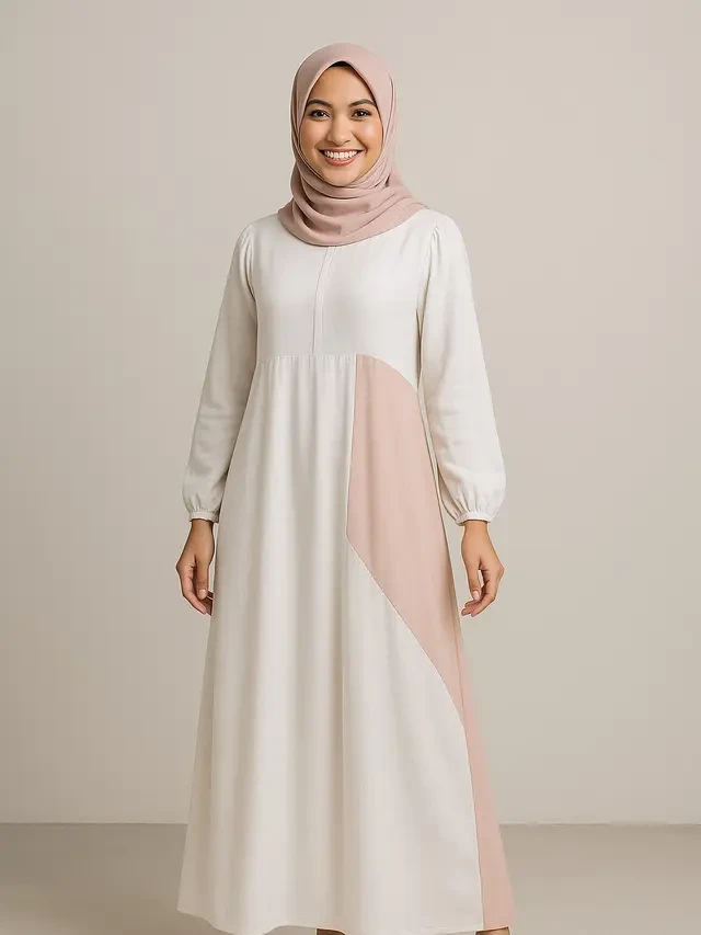 8 Pilihan Gamis Warna Putih & Pastel yang Lagi Tren untuk Maulid Nabi 2025, Tampil Sim...