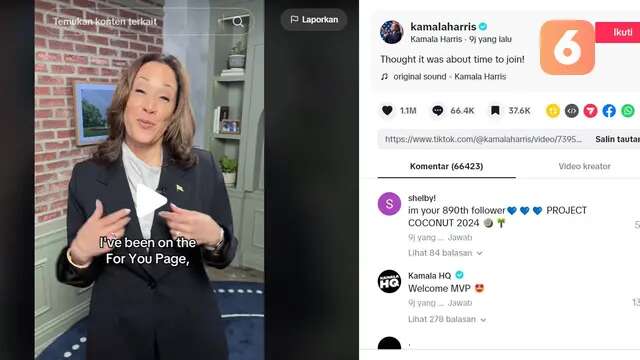 Kamala Harris, Kandidat Capres AS Pengganti Joe Biden Mulai Main TikTok