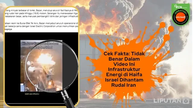 Cek Fakta: Tidak Benar Dalam Video Ini Infrastruktur Energi di Kota Haifa Israel Dihantam ...