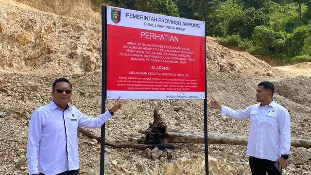 Polda Lampung Bongkar Tambang Ilegal, Diduga Jadi Biang Kerok Banjir di Bandar Lampung