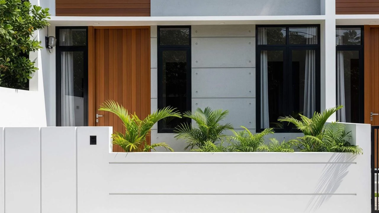 9 Desain Pagar Rendah yang Membuat Fasad Terlihat Lebih Lapang, Modern, dan Elegan