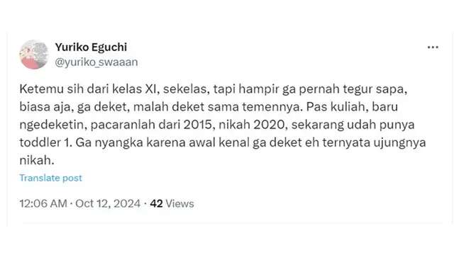 6 Cerita Netizen Jodohnya Teman SMA Ini Bikin Ikut Baper, Cinta Tak Terduga