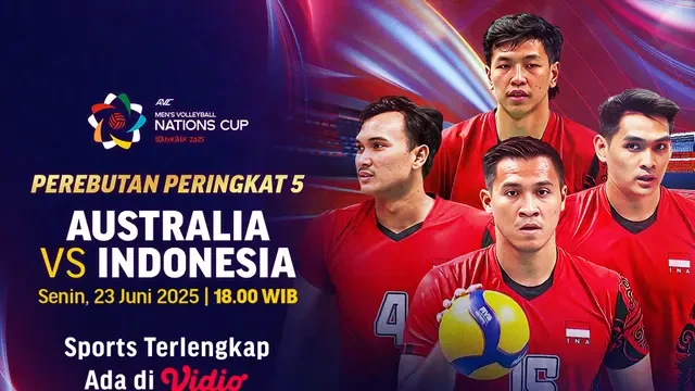 Link Live Streaming Perebutan Peringkat 5 AVC Nations Cup 2025 Indonesia vs Australia, Seb...
