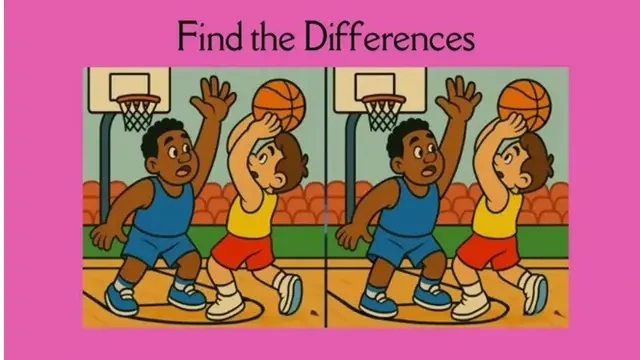 Temukan 3 Perbedaan Anak Laki-laki Bermain Basket, Tantangan dalam 25 Detik