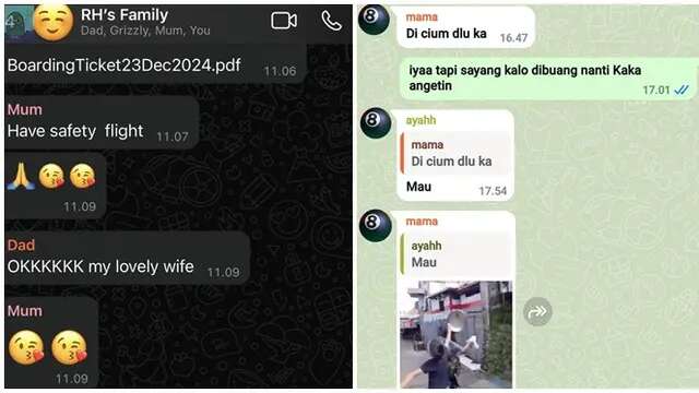 6 Chat Romantis Ayah Ibu di Grup Keluarga Ini Bikin Senyum, Tak Kalah dari ABG