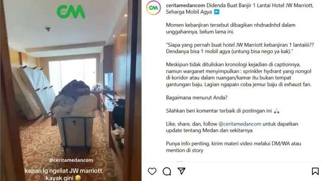 Tamu Hotel Mewah di Medan Disebut Bikin Banjir Satu Lantai, Didenda Ratusan Juta Rupiah