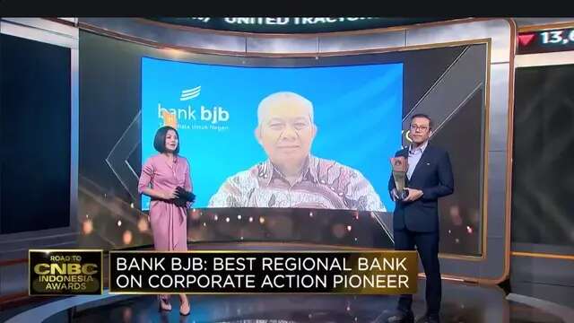 bank bjb Sabet Penghargaan Best Regional Bank on Corporate Action Pioneer di Road to CNBC ...