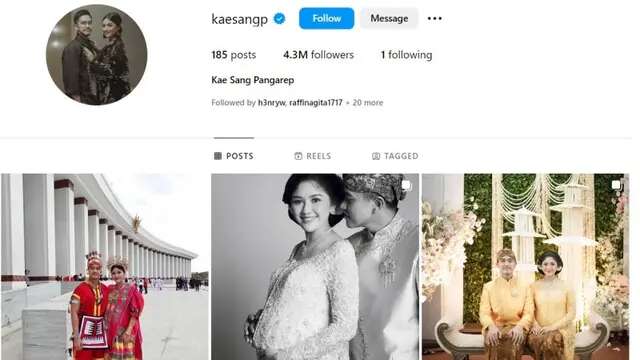 Kaesang Pangarep Cuma Follow Erina Gudono di Instagram, Ternyata Mirip Vino G Bastian