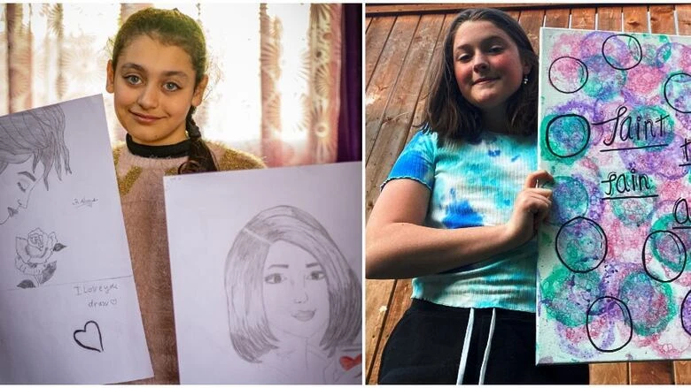 How 2 girls from worlds apart are sharing their passion for art