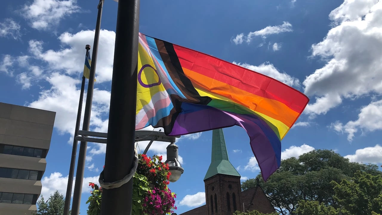 Pride flag vandalized at Thorold, Ont., school during Pride Month, man charged, police say