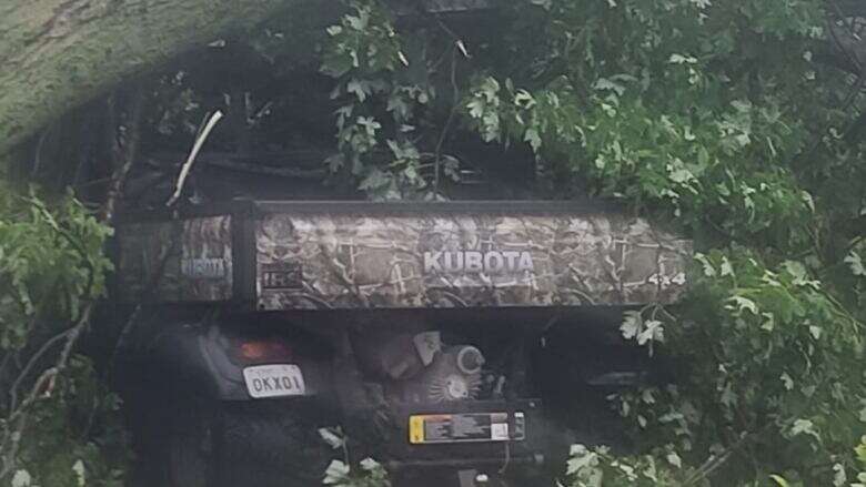 'Lucky to be alive': Ontario couple recounts tree limb landing on their ATV during downburst