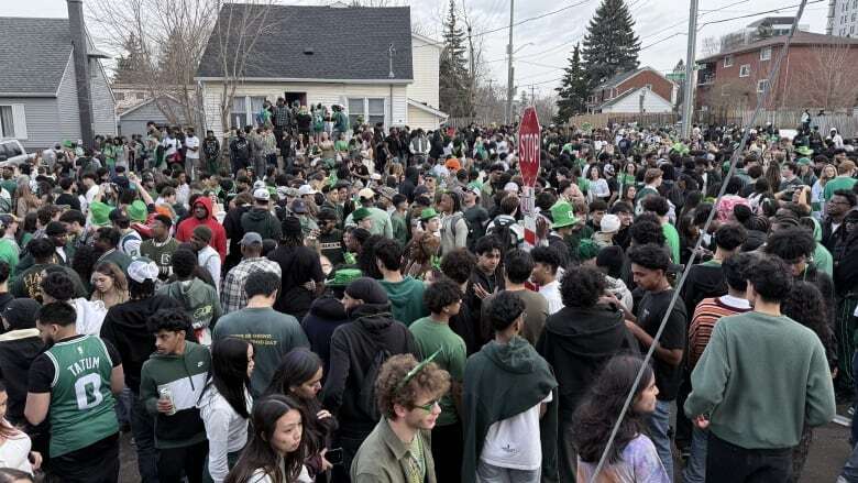 Despite court injunction, hundreds of students gathered in Waterloo on St. Patrick's Day weekend