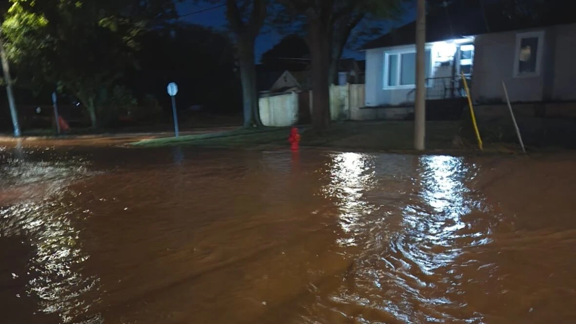 Watermain break turns east Hamilton neighbourhood into muddy river