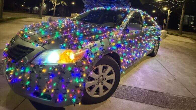 Driver of festive Camry says light display is here to stay even after warning from police