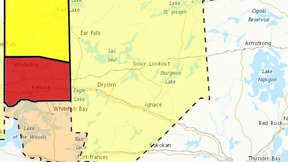 Red tornado warning issued for Kenora area