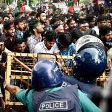 At least 5 killed as Bangladesh students clash with police in protest over job quotas