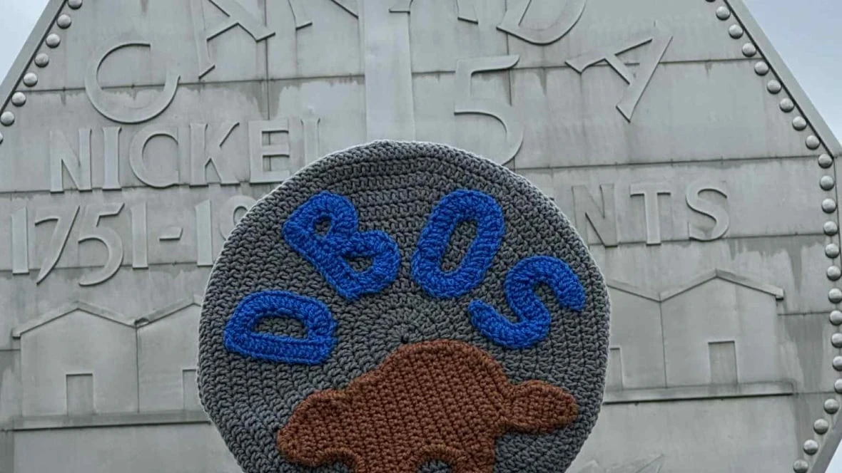 Why this organization is 'yarn bombing' Sudbury with these colourful stop sign-size coins