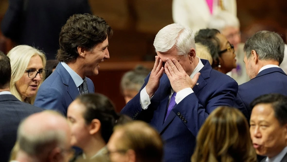 Harper and Trudeau share laughs, and other lighter throne speech moments