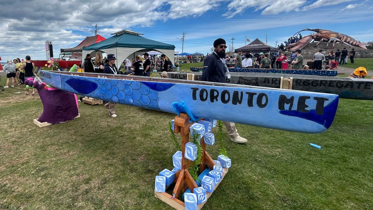 Engineering students put concrete canoes to the test in Shediac