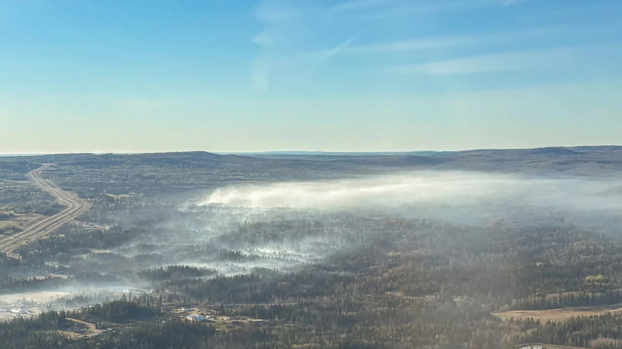 Out-of-control wildfire forces 100 from homes in northern Alberta