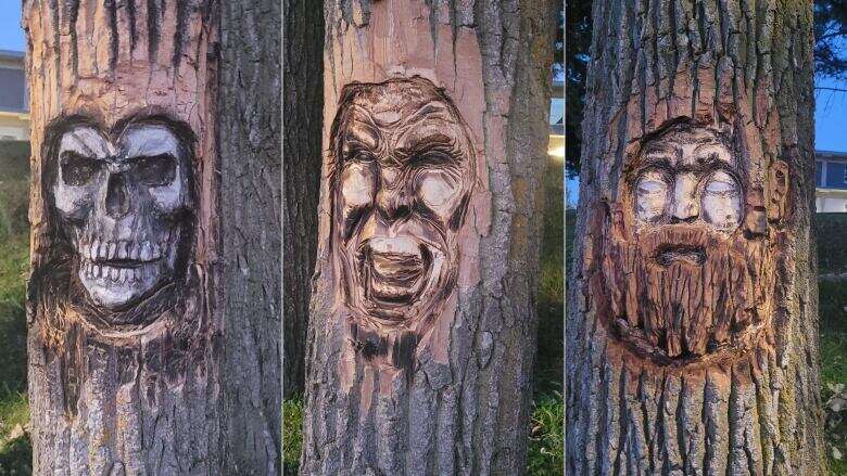 Art or vandalism? Tree carvings in Welland, Ont., spark debate as police investigate