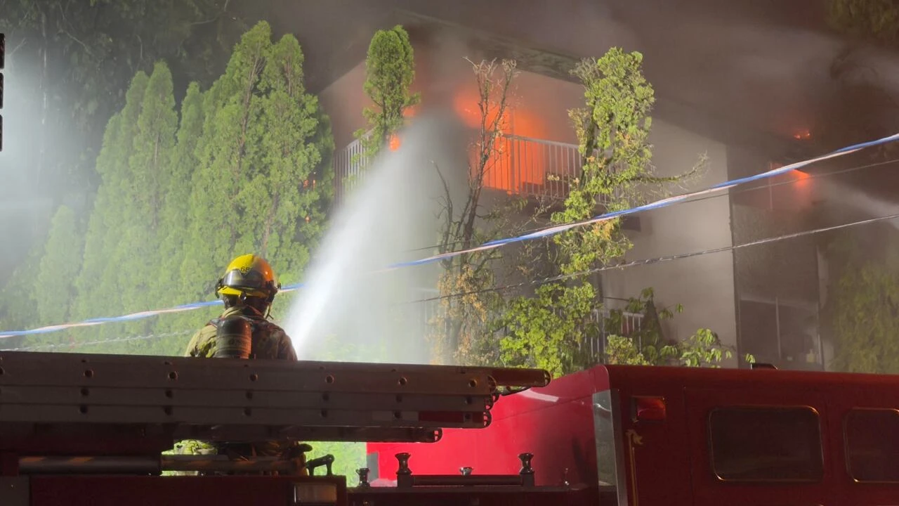 Dozens displaced by massive fire that gutted New Westminster apartment building