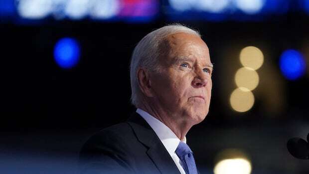 A grateful party watches Biden pass the torch