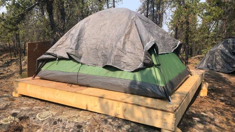 2 new tent platforms built for unhoused Yellowknife residents