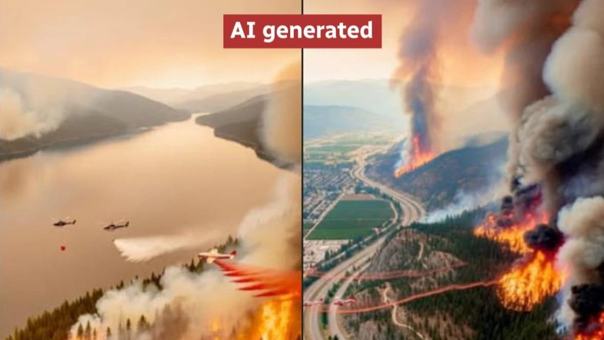 AI-generated wildfire images spreading misinformation in B.C., fire officials warn