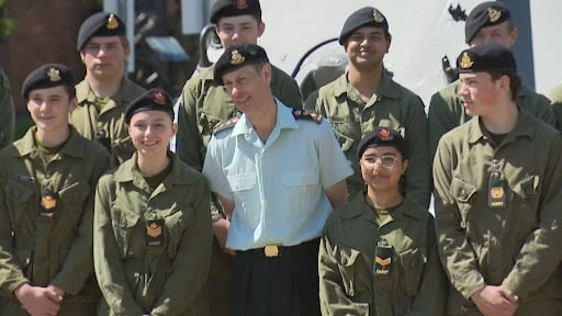Duke of Edinburgh meets P.E.I. cadets during the 2nd day of his visit to Prince Edward Island