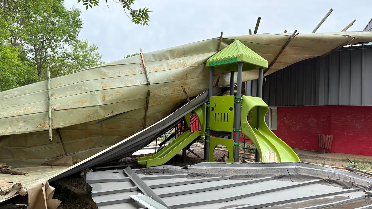 Sioux Valley school closed after wild storm ripped roof off