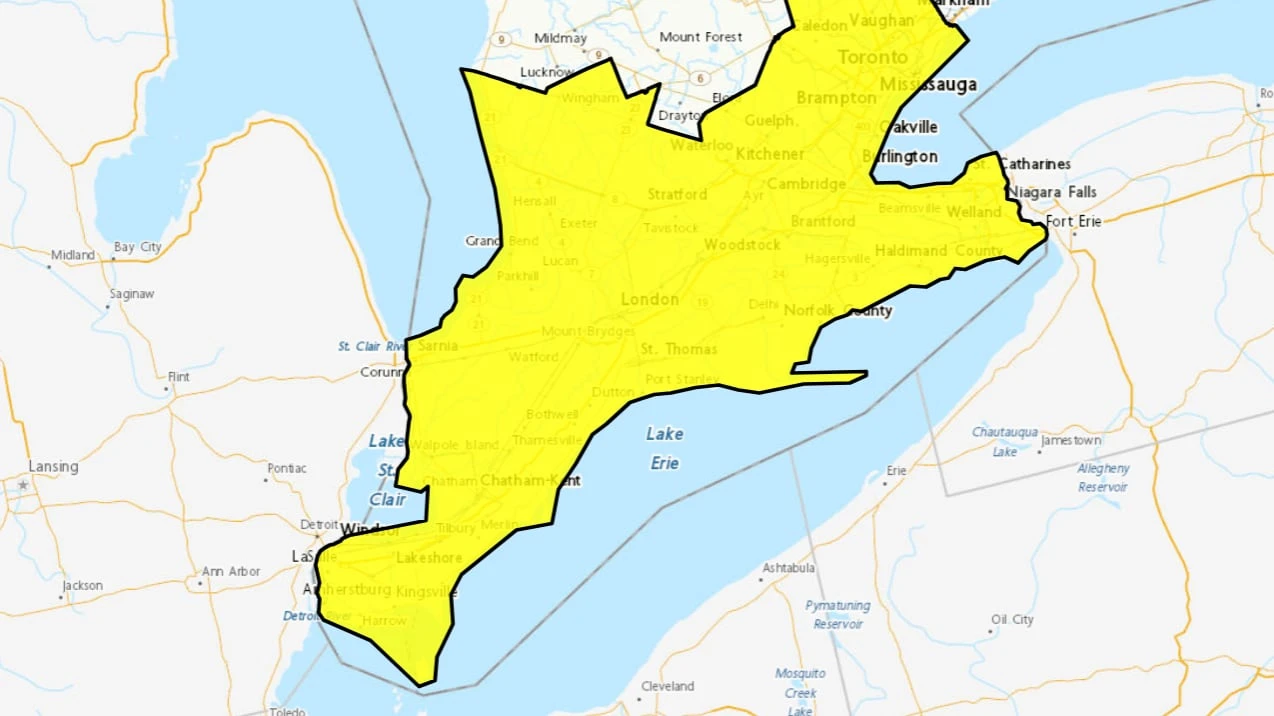 Windsor-Essex under yellow heat warning through Tuesday