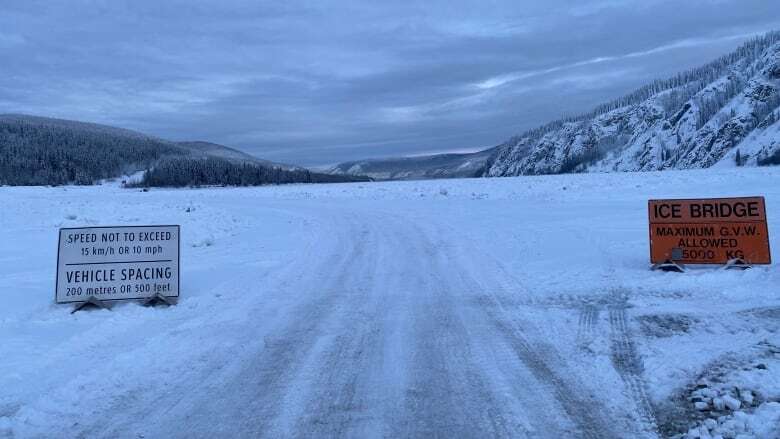 Dawson City's annual ice bridge is open to traffic once again