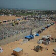 Gazans fleeing Rafah say they now live 'in misery' next to garbage dump in Khan Younis