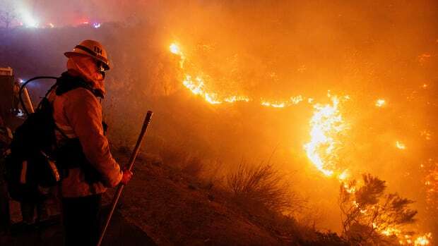 Californians urged to flee after massive wildfire doubles in size