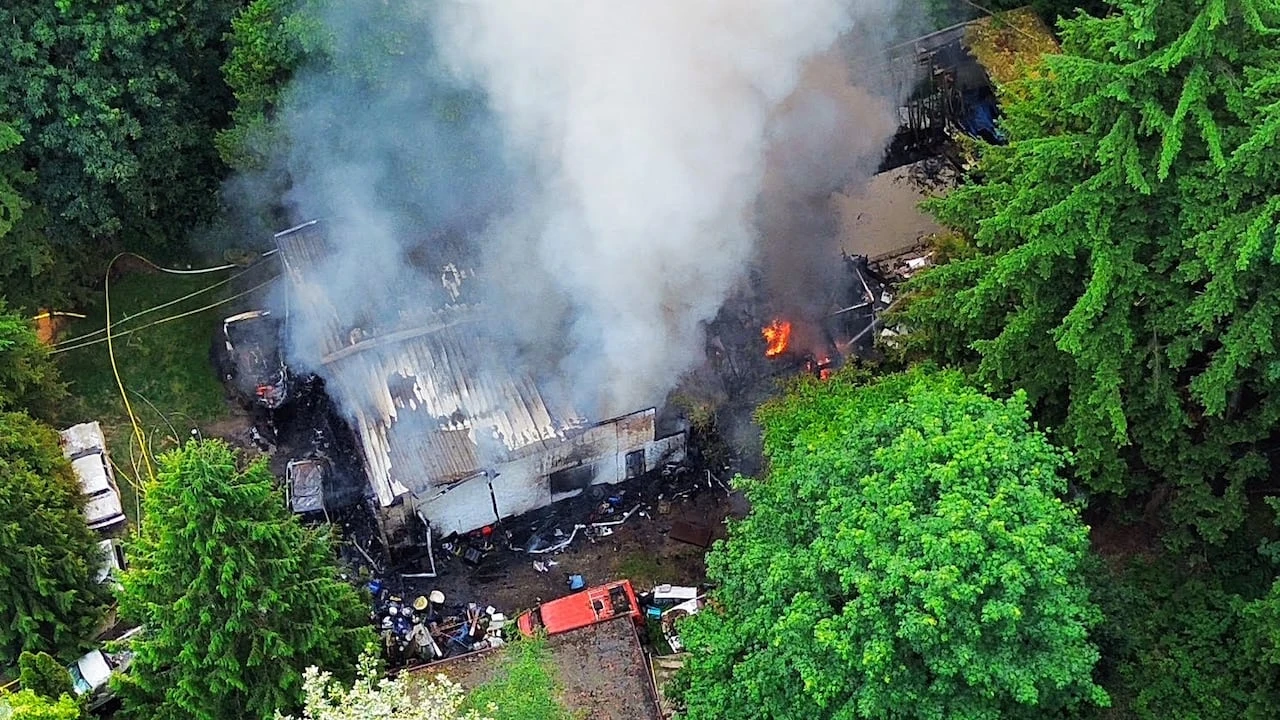 Woman missing, man seriously burned after Mission house fire
