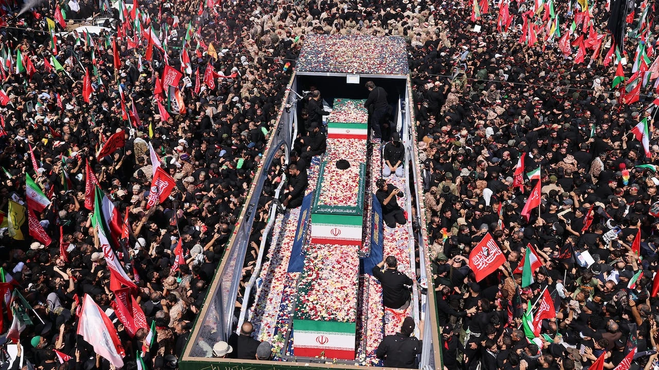 Funeral procession for Iran's slain supreme leader draws thousands
