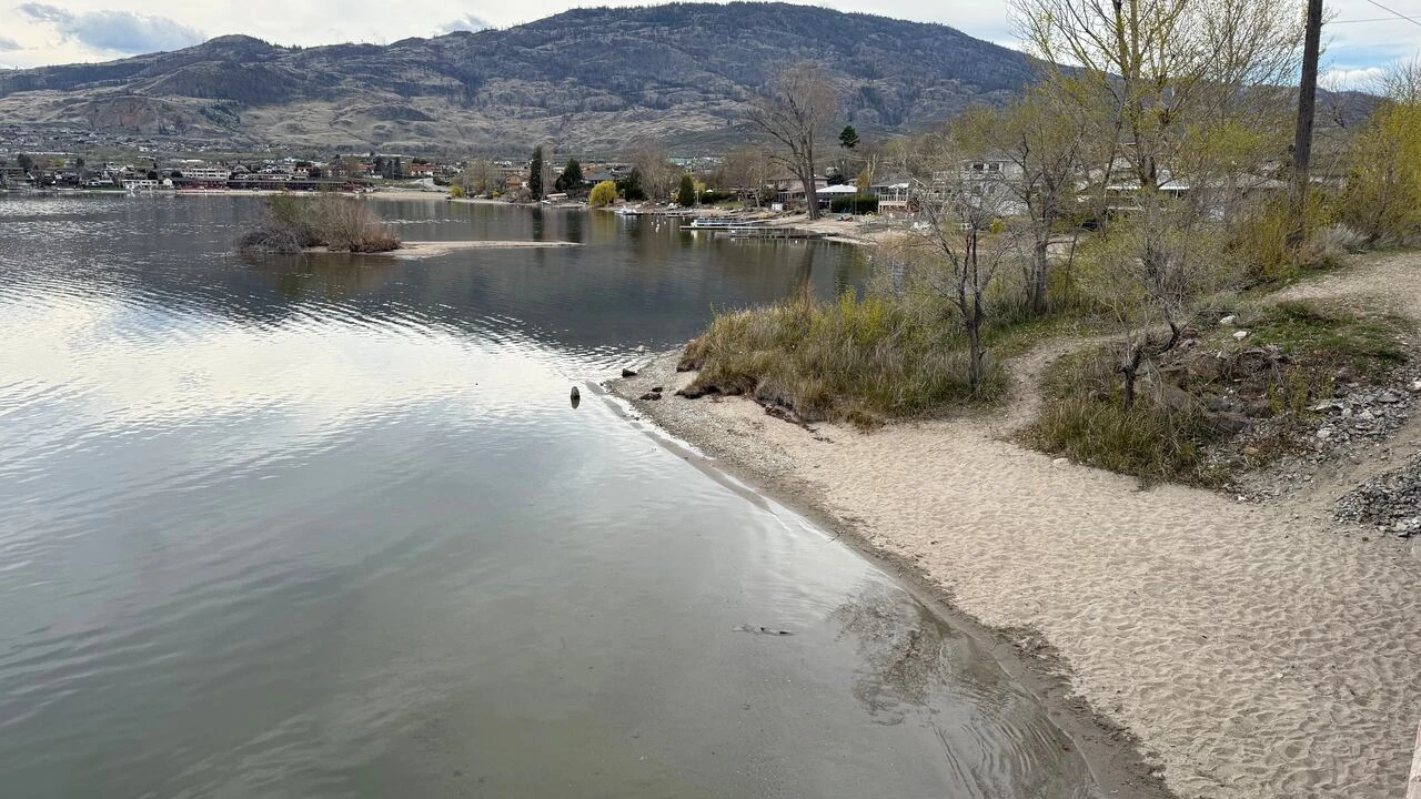 Popular South Okanagan beach reaches historically low water level