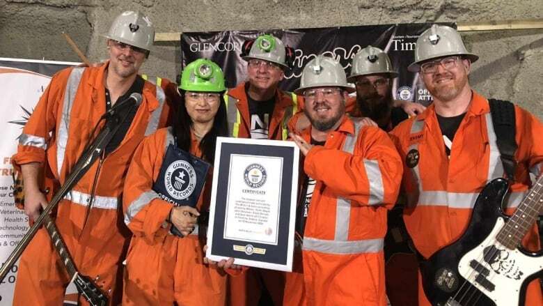 A band from Timmins breaks the world record for the deepest underground concert