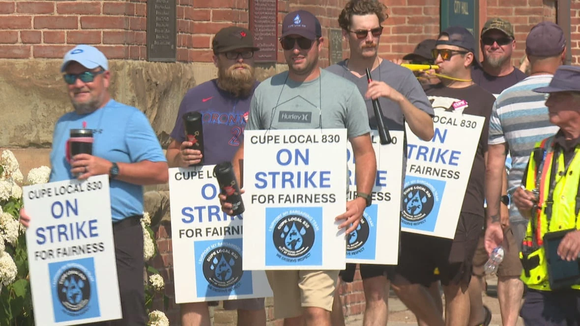 Water and sewer staff in Charlottetown strike over wages, mandatory certification tests