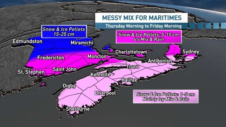 Messy storm set for the Maritimes on Thursday