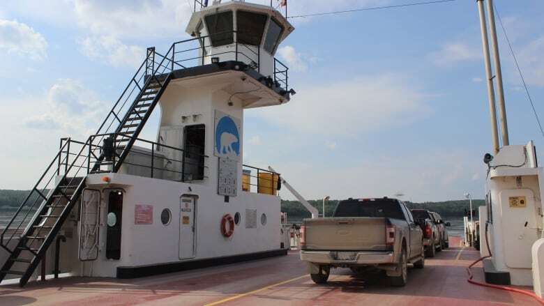 Fort Simpson ferry under load restrictions due to low water levels on the Liard River