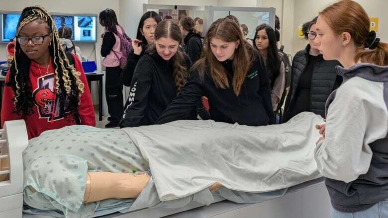 Students explore health care careers at a conference in Sudbury, Ont.