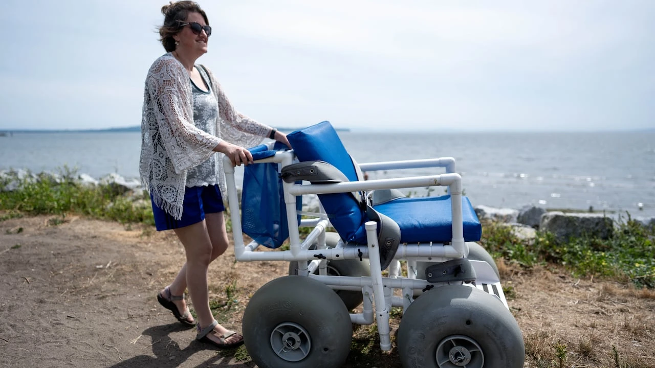 Beach wheelchairs available to rent for free at White Rock beach