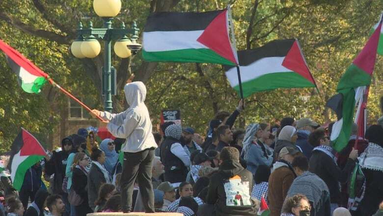 Pro-Palestinian rally in Winnipeg repeats call for ceasefire ahead of Oct. 7 anniversary