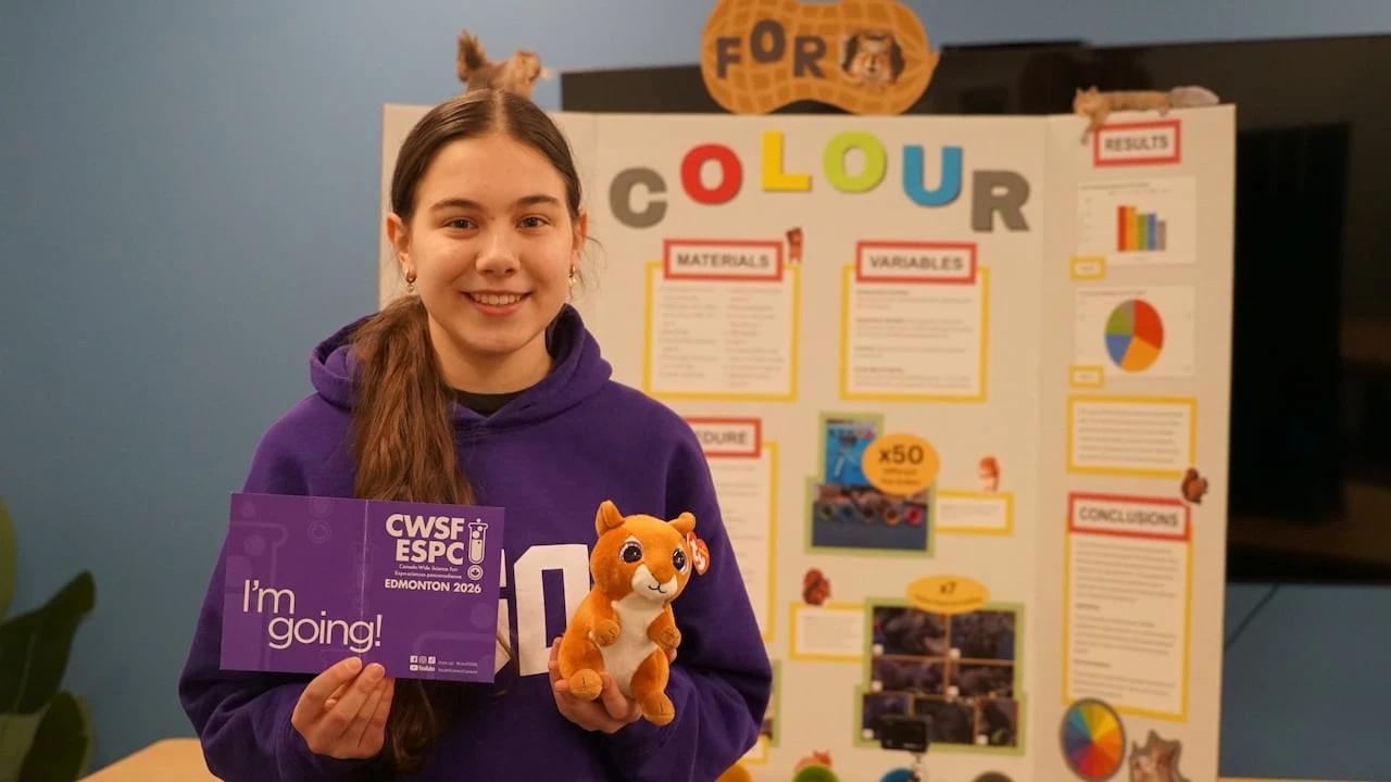 Guelph, Ont., student's squirrel obsession earns her spot at Canada-wide science competition