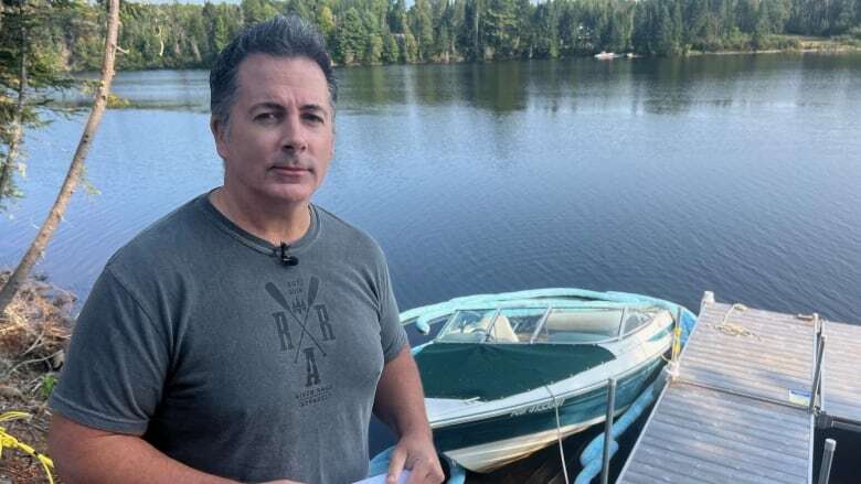 Cottager blames N.B. Power for half-sunken boat in Mactaquac headpond