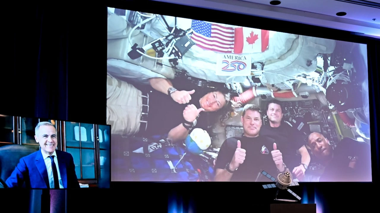 Carney applauds Artemis II crew's 'inspiring' example of teamwork in space-to-Earth call