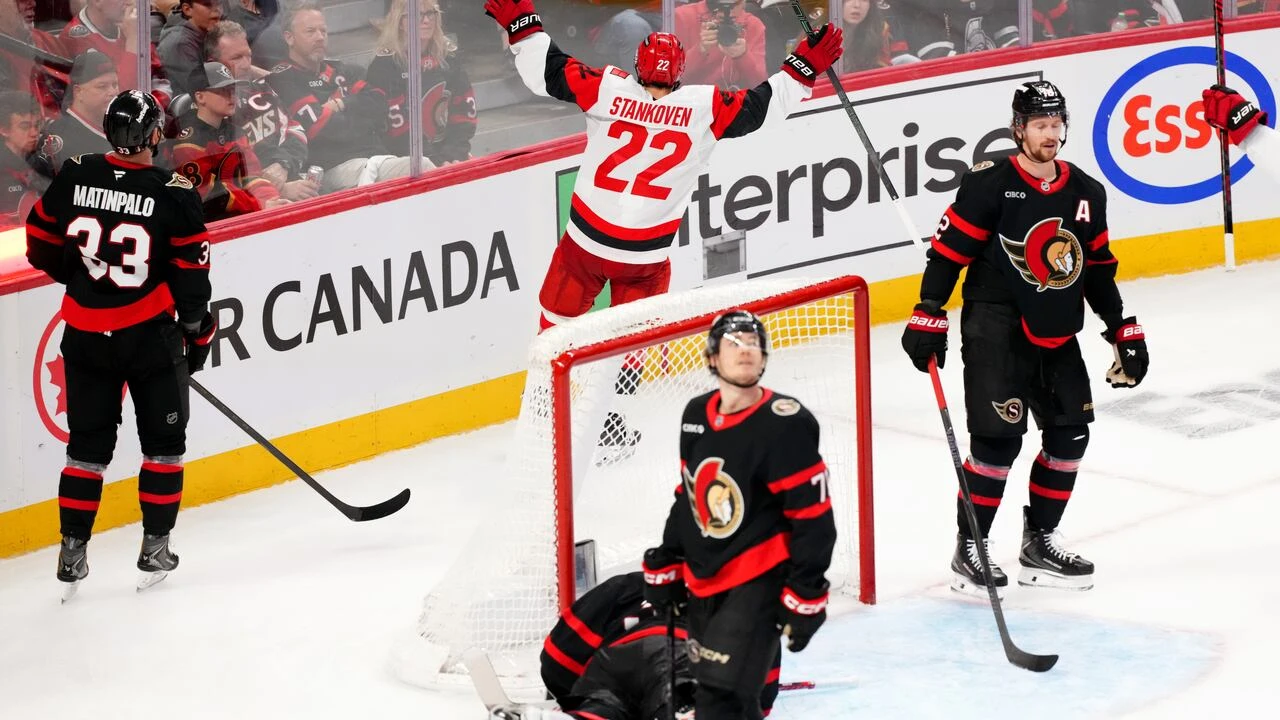 Stankoven scores again, Hurricanes down Senators to complete four-game sweep